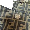 Image 2 : Fendi Italy Zucca Print Bibbed Mini Skirt - 24" waist x 15" long skirt - Preowned