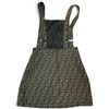 Image 3 : Fendi Italy Zucca Print Bibbed Mini Skirt - 24" waist x 15" long skirt - Preowned