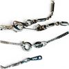 Image 3 : 4 New 18K White Gold Plated Necklaces with Crystal or Jade Pendants