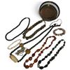 Image 1 : 8.2 Grams of Scrap Sterling Chains, Natural Stone & Shell Bead Strands & Jewelry in a Vintage Silver