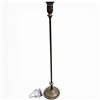 Image 1 : Vintage Brass Floor Standing Lamp with Marble Accents No Shade