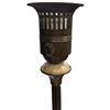 Image 3 : Vintage Brass Floor Standing Lamp with Marble Accents No Shade
