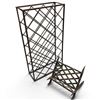 Image 1 : Wrought Iron Wine Rack 17.5x7.5"x34.5" & Iron Decorative Display Stand