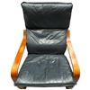 Image 2 : Vintage Black Leather Ikea Poang Chair in Great Condition #1