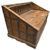 Image 2 : Vintage Wood Coffer Bench 47.5x27x27" with Iron Accents and Storage