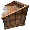 Image 4 : Vintage Wood Coffer Bench 47.5x27x27" with Iron Accents and Storage