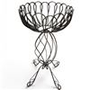 Image 1 : Wrought Iron Inside Outside Tulip-Style Basket Plant Stand 32" Tall and 16" Diameter