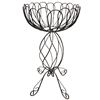 Image 3 : Wrought Iron Inside Outside Tulip-Style Basket Plant Stand 32" Tall and 16" Diameter