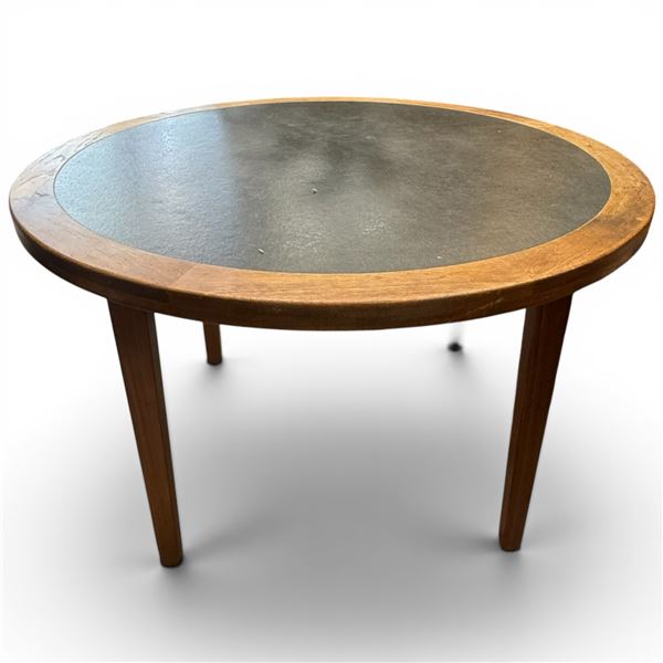 Vintage Table with Dark Inlay 48" Diameter & 30" Tall
