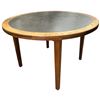 Image 3 : Vintage Table with Dark Inlay 48" Diameter & 30" Tall