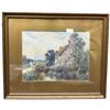 Image 3 : 2 Prints Watercolours by Henry John Sylvester Stannard Vintage Wood Gilded Framed