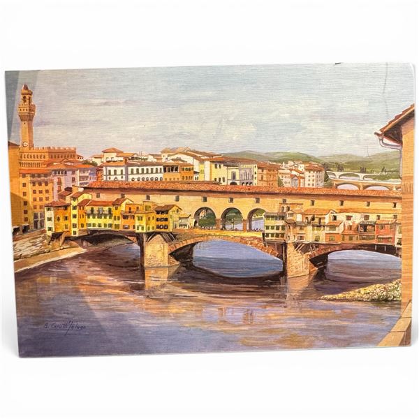 Ponte Vecchio by Bruna Cerutti Feluga Reproduction on Foam Board