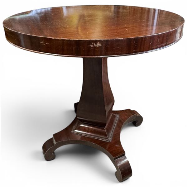 Vintage Wood Occasional Table - 30" diameter 31" tall