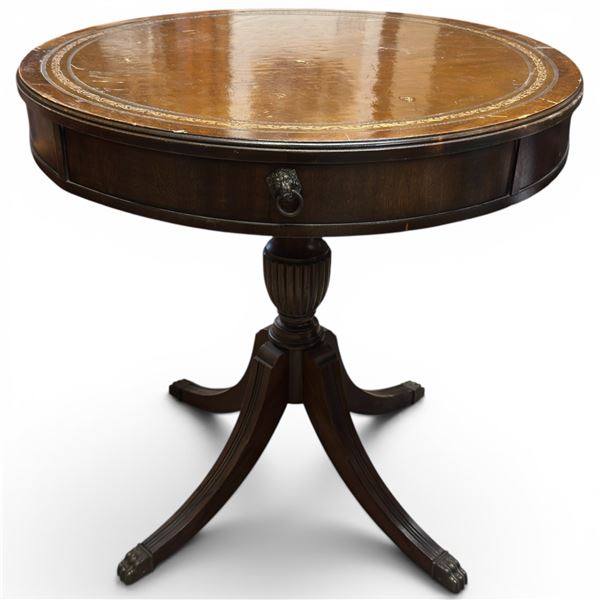 Duncan Phyfe Parlour Games Table with Protective Glass Top