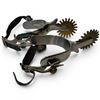 Image 1 : Pair of Stainless Steel and Brass Rowel and Strap Button