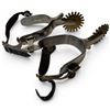 Image 2 : Pair of Stainless Steel and Brass Rowel and Strap Button
