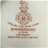 Image 7 : Royal Doulton "Sherbrooke" Fine China - Service for 8 plus lidded serving dish, teapot, sugar, cream