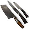 Image 1 : Group of 3 Knives - 9" Cleaver, 5" and 7.5" Kitchen Knives