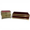 Image 1 : Betsy Johnson Gold Plastic with Pink & Cheetah Satin Jewel Box & Red Velvet Musical Jewel Box - Bets