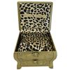 Image 4 : Betsy Johnson Gold Plastic with Pink & Cheetah Satin Jewel Box & Red Velvet Musical Jewel Box - Bets