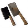 Image 1 : 2 Wood Handled Cleavers - 7" Blade & 9" Blade