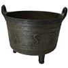 Image 2 : Vintage Small Cast Metal Tripod Cauldron - 4" tall x 5.5" diameter