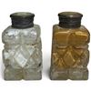 Image 1 : Pair of Sterling Banded Cystal Salt & Pepper - 2.25" tall