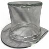 Image 1 : Clear Art Glass "Top Hat" Vase By Blenko 7" deep x 11" x 12"