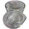 Image 2 : Clear Art Glass "Top Hat" Vase By Blenko 7" deep x 11" x 12"