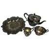 Image 2 : Vintage Silver Plated Tea Service & Scalloped Serving Dish