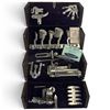 Image 1 : Antique Singer Wood "Puzzle Box" Sewing Machine  Attachment Kit - Box is stamped "Patented 1889"