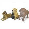 Image 1 : Good Boy Group of Dog Statues Made From a Variety of Materials  - Featuring a Solar Lamp Pup - Talle
