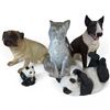 Image 1 : Shelf of Wolf, Dog Statues and Panda Figurines - Variety of Materials - Tallest is 12"