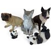 Image 2 : Shelf of Wolf, Dog Statues and Panda Figurines - Variety of Materials - Tallest is 12"