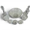 Image 2 : Shelf of Crystal and Glass Items - Features the Thumbprint Crystal 12" Decanter