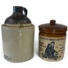 Image 1 : Half Gallon Medalta Pottery Jug & Mason's Beer Extracts Ceramic Canister (canister has a  chip in th