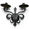 Image 3 : Collection of 4 Wall Mount Metal and Wrought Iron Candle Holders