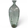 Image 1 : Tall Dimpled Green Glass Vase - 16" tall x 7" diameter
