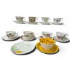 Image 3 : 9 Vintage English China Teacups with Matching Saucers