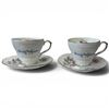 Image 2 : Pair of Duchess "Gotham" Silver Anniversary Teacups with Matching Saucers