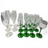 Image 1 : Box of Assorted Wine Glasses & Champagne Glasses with Green Bases
