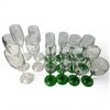 Image 2 : Box of Assorted Wine Glasses & Champagne Glasses with Green Bases