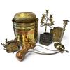 Image 1 : Large Brass Planter and a Variety of Brass and Copper Items - Planter is 11" tall x 13" diameter