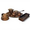 Image 3 : Large Group of Vintage Copper & Brass Goods - Oval Platter is 16" x 21"