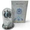 Image 1 : New in Box Bulova "Tristan II" Revolving Pendulum Glass Dome Clock with Chrome Finish - 9" tall x 6"