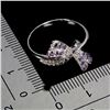 Image 3 : BUTTERFLY-SHAPED TANZANITE RING IN 14K WHITE GOLD OVER 925 STERLING SILVER - SIZ