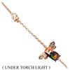 Image 1 : BLACK OPAL AND CZ BRACELET IN 14K ROSE GOLD OVER 925 STERLING SILVER - 8 INCHES