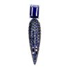 Image 2 : 6X4 OCTAGON CUT BLUE SAPPHIRE PENDANT IN 14K WHITE GOLD OVER 925 STERLING SILVER - APPRAISED REPLACE