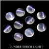 Image 1 : 6 MM ROUND CABOCHON UNHEATED WHITE MOONSTONE CAT-EYE 10 PCS. 9,23 CT. - APPRAISED REPLACEMENT VALUE