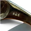 Image 5 : BLACK AND WHITE DIAMOND CROSSOVER RING SET IN .925 STERLING SILVER - SIZE 7 - BAND IS 14 MM WIDE